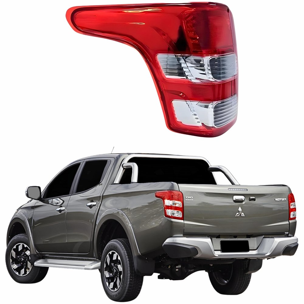 Lanterna Traseira Mitsubishi L-200 Triton 2017 2018 2019 2020 Bicolor Cristal Lado Esquerdo Motorista