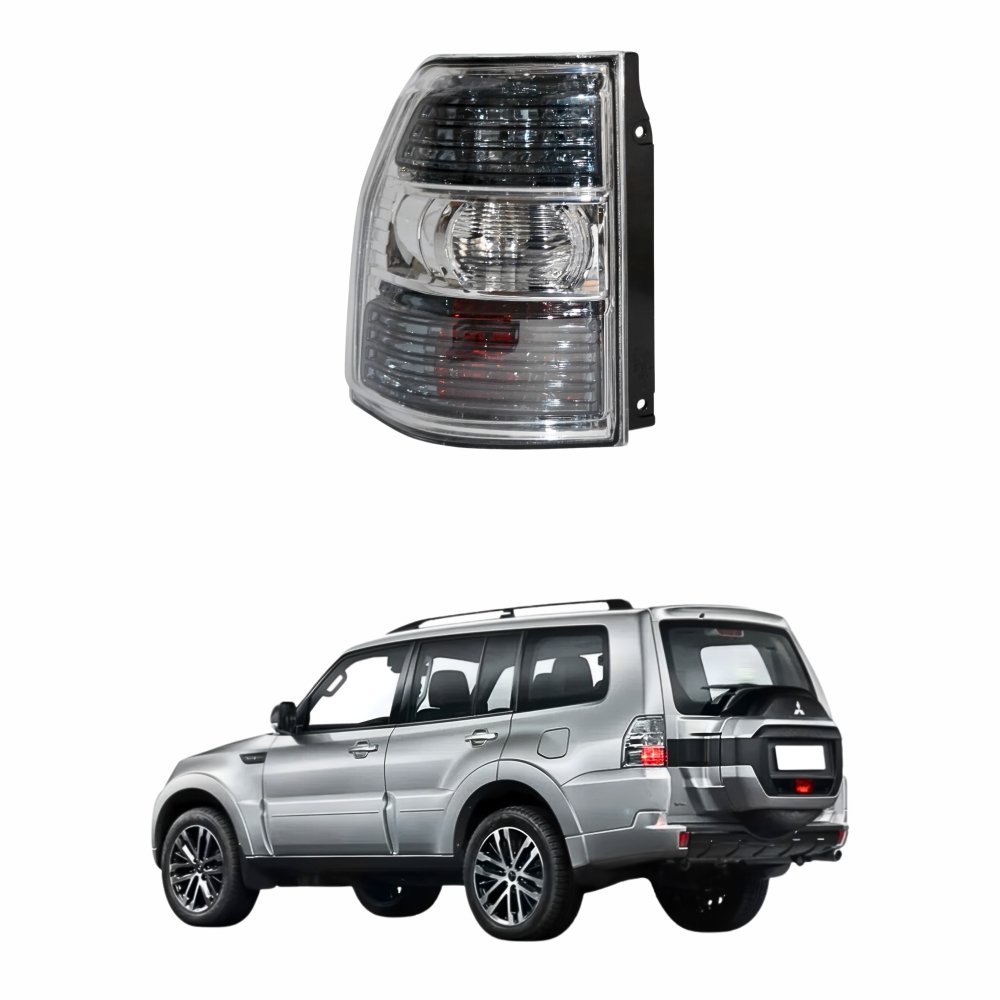 Lanterna Traseira Mitsubishi Pajero Full 4P 2007 Até 2014 Bicolor Cristal Lado Esquerdo Motorista