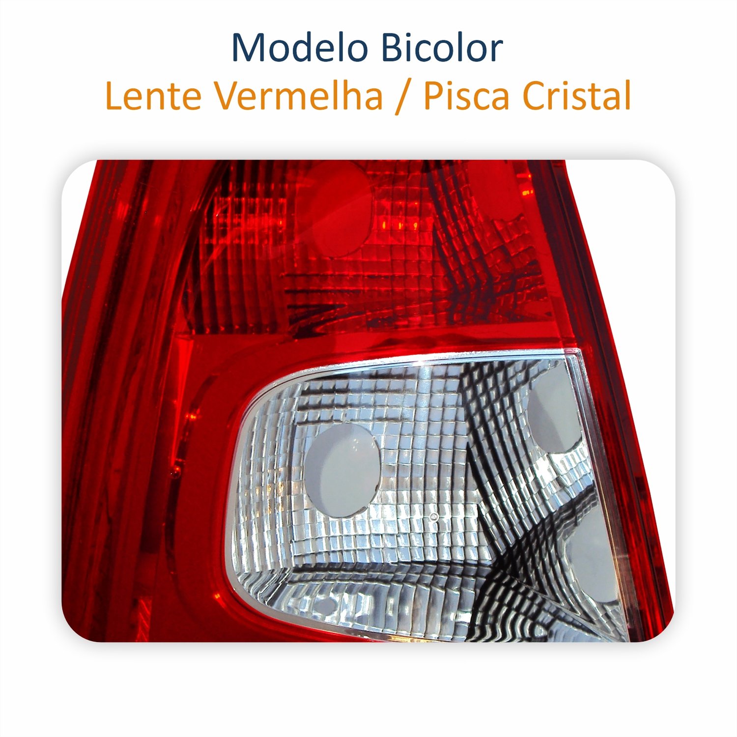 Lanterna Traseira Renault Logan 2011 Até 2014 Bicolor Cristal Lado Esquerdo Motorista