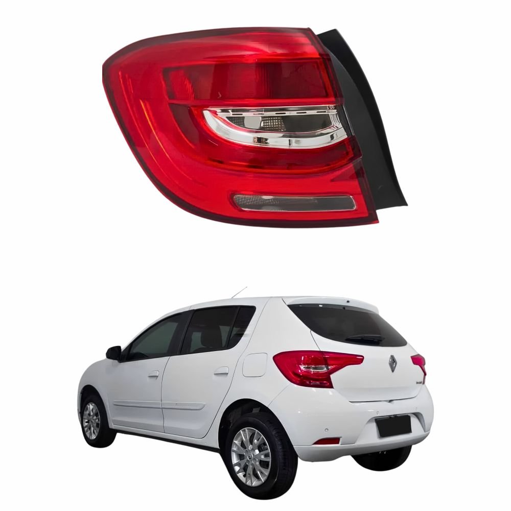 Lanterna renault sandero 20/23 c/ led canto bic le - Castelo Auto Peças