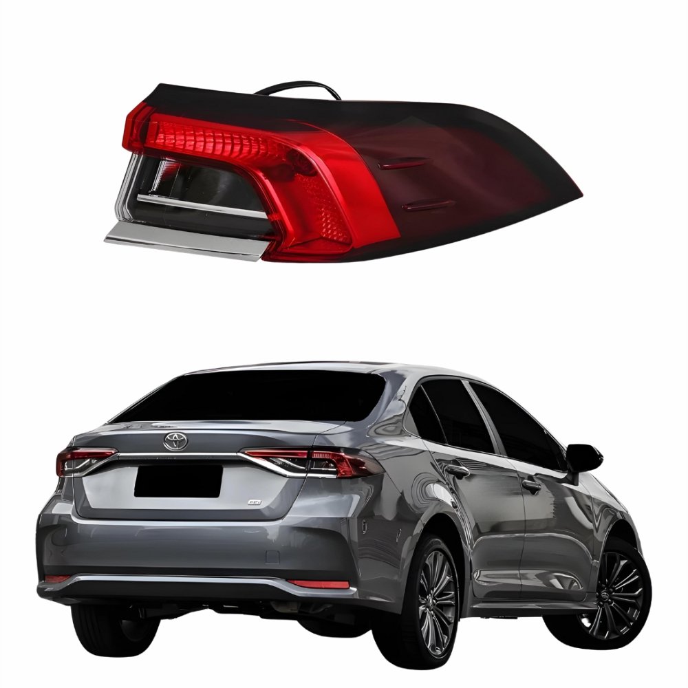 Lanterna Traseira Toyota Corolla 2020 2021 2022 2023 Canto Bicolor Sem Led Lado Direito Passageiro