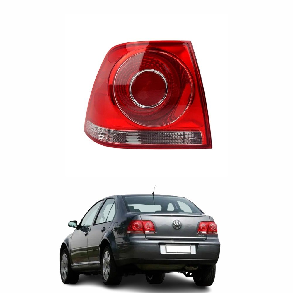 Lanterna Vw Bora 2007 2008 2009 2010 Canto Bicolor Vermelha Cristal Lado Esquerdo Motorista
