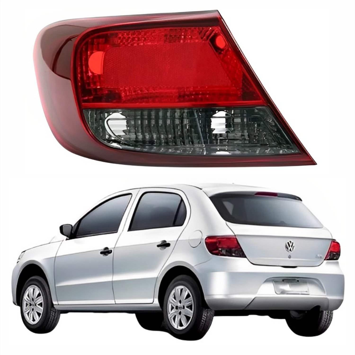 Lanterna VW Gol G5 2009 Até 2012 Bicolor Fumê Lado Esquerdo Motorista