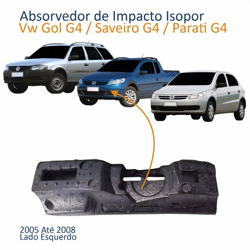Absorvedor de Impacto Isopor Vw Gol Saveiro Parati G4 2005 2006 2007 2008 Lado Esquerdo Motorista