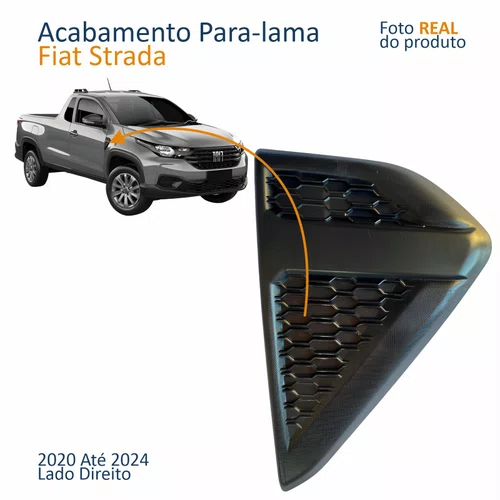 Acabamento Paralama Fiat Strada 2020 2021 2022 2023 2024 Lado Direito Passageiro