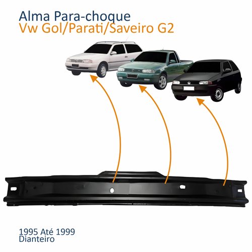 Alma Parachoque Dianteiro Vw Gol Parati Saveiro G2 1995 1996 1997 1998 1999