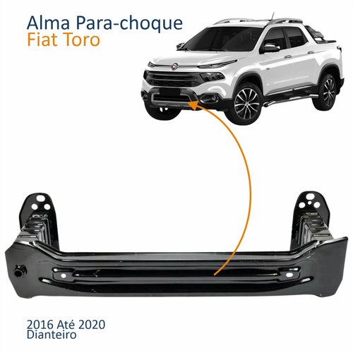Alma Parachoque Dianteiro Fiat Toro 2016 2017 2018 2019 2020