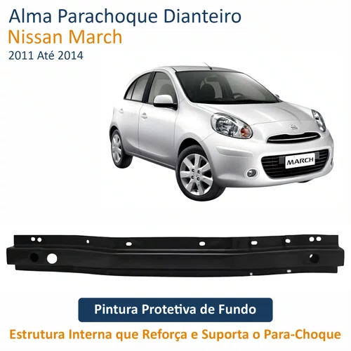 Alma Parachoque Dianteiro Nissan March 2011 Até 2014