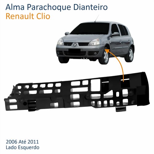 Alma Parachoque Dianteiro Renault Clio 2006 Até 2011 Lado Esquerdo Motorista