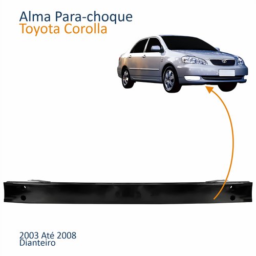 Alma Parachoque Dianteiro Toyota Corolla 2003 Até 2008
