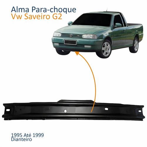 Alma Parachoque Dianteiro Vw Saveiro G2 1995 1996 1997 1998 1999