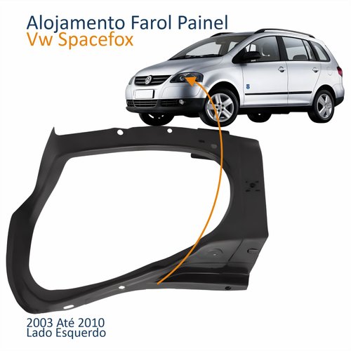 Alojamento Farol Vw Spacefox 2003 Até 2010 Lado Esquerdo Motorista