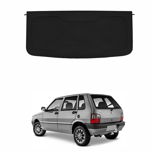 Tampão Bagagito Porta Mala Fiat Uno 1984 até 2013 Com Carpete Preto