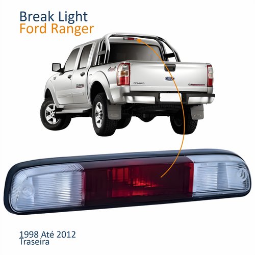 Break Light Traseira Ford Ranger 1998 Até 2012 Bicolor