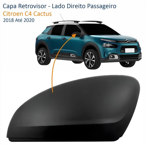Capa Retrovisor Citroen C4 Cactus 2018 2019 2020 Texturizado Lado Direito Passageiro