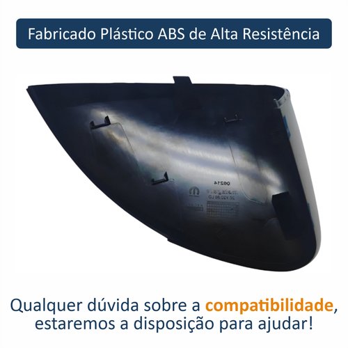 Capa Retrovisor Fiat Argo Cronos Strada 2017 Até 2023 Com Furo Lado Esquerdo Motorista