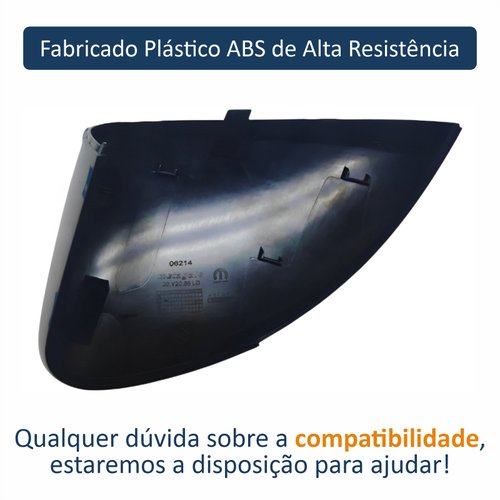 Capa Retrovisor Fiat Cronos 2017 Até 2023 Com Furo Lado Direito Passageiro