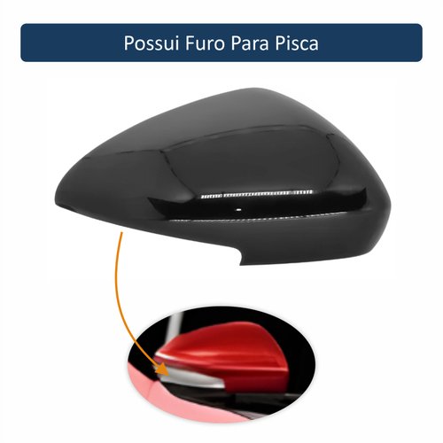 Capa Retrovisor Fiat Cronos 2017 Até 2023 Com Furo Lado Direito Passageiro