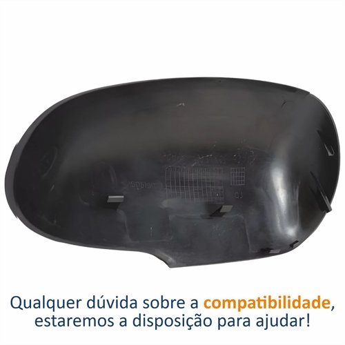 Capa Retrovisor Fiat Mobi 2014 Até 2022 Com Furo Liso Lado Esquerdo Motorista
