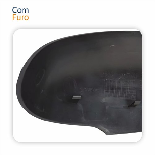 Capa Retrovisor Fiat Mobi 2014 Até 2022 Com Furo Liso Lado Esquerdo Motorista