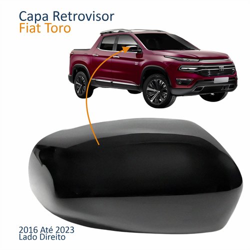 Capa Retrovisor Fiat Toro 2016 Até 2023 Texturizado Lado Direito Passageiro