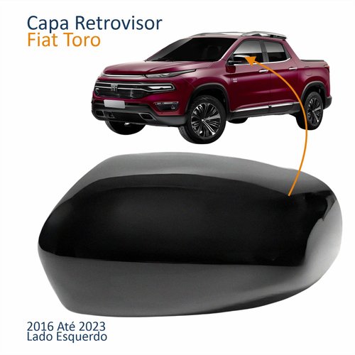 Capa Retrovisor Fiat Toro 2016 Até 2023 Texturizado Lado Esquerdo Motorista