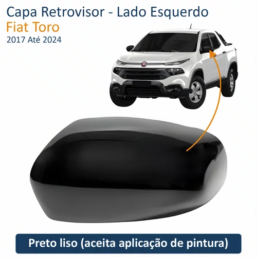 Capa Retrovisor Fiat Toro 2017 Até 2024 ORIGINAL Lado Esquerdo Motorista