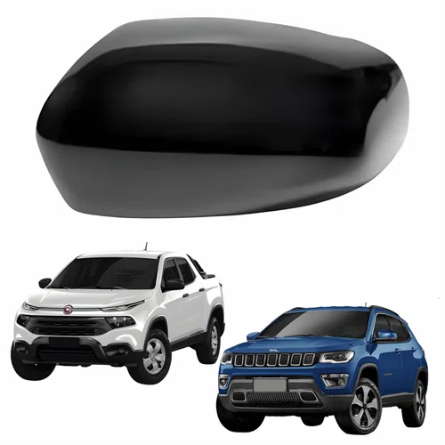 Capa Retrovisor Fiat Toro Jeep Compass 2017 Até 2024 ORIGINAL Lado Esquerdo Motorista