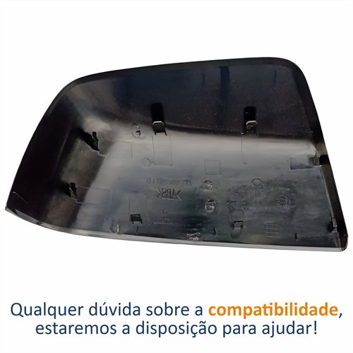 Capa Retrovisor Gm S10 2012 Até 2019 Lisa Sem Furo Lado Esquerdo Motorista