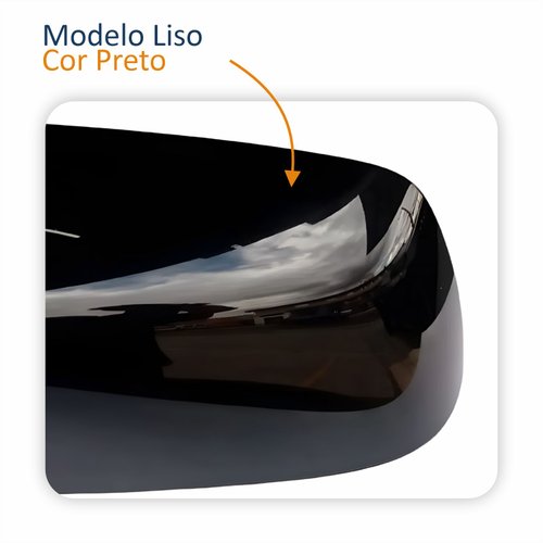 Capa Retrovisor Gm S10 2012 Até 2019 Lisa Sem Furo Lado Esquerdo Motorista