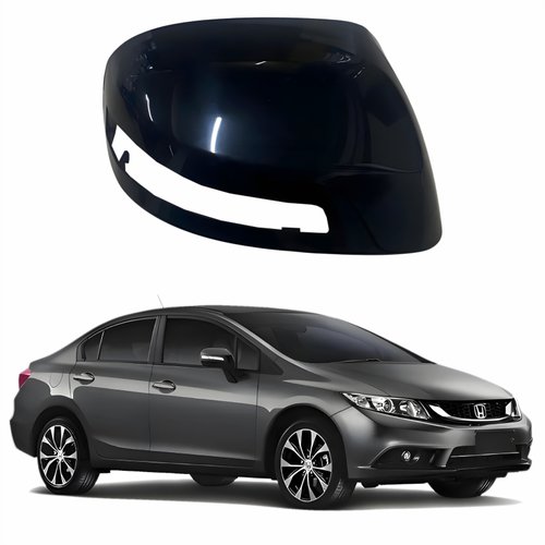 Capa Retrovisor Honda Civic 2012 2013 2014 2015 2016 Com Furo Lado Direito Passageiro