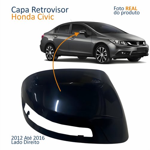 Capa Retrovisor Honda Civic 2012 2013 2014 2015 2016 Com Furo Lado Direito Passageiro