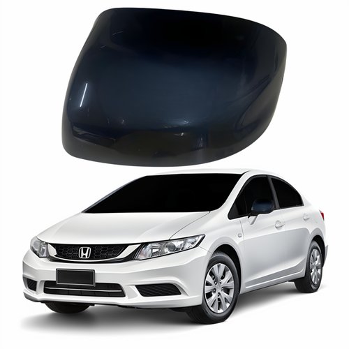 Capa Retrovisor Honda Civic 2012 Até 2016 Sem Furo Para Pisca Lado Esquerdo Motorista