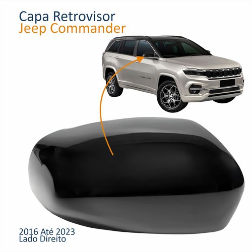 Capa Retrovisor Jeep Commander 2016 Até 2023 Liso Lado Direito Passageiro