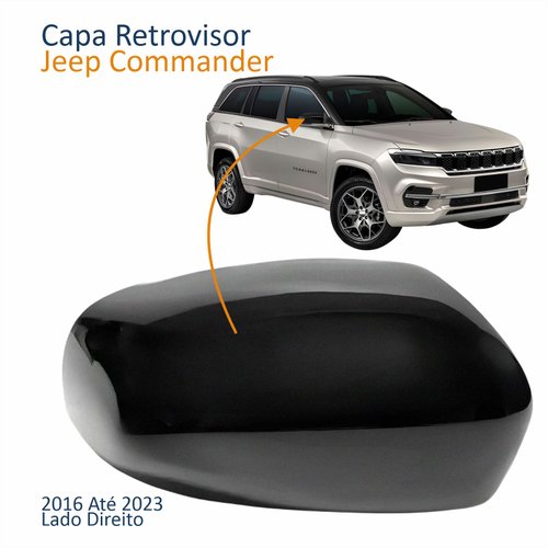 Capa Retrovisor Jeep Commander 2016 Até 2023 Texturizado Lado Direito Passageiro