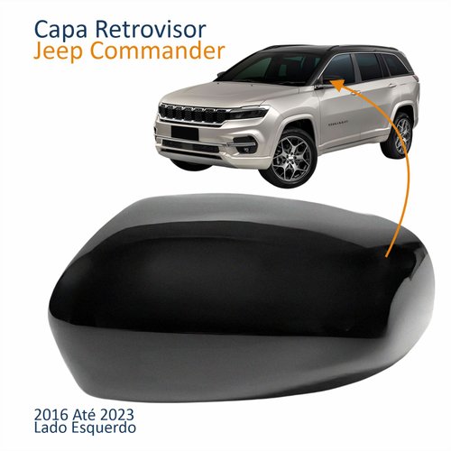 Capa Retrovisor Jeep Commander 2016 Até 2023 Texturizado Lado Esquerdo Motorista