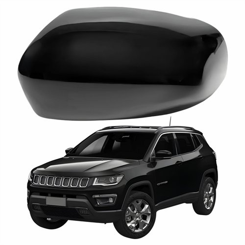 Capa Retrovisor Jeep Compass 2016 Até 2023 Liso Lado Esquerdo Motorista