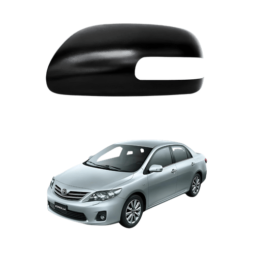 Capa Retrovisor Toyota Corolla 2008 Até 2013 Com Seta Black Piano Lado Esquerdo Motorista