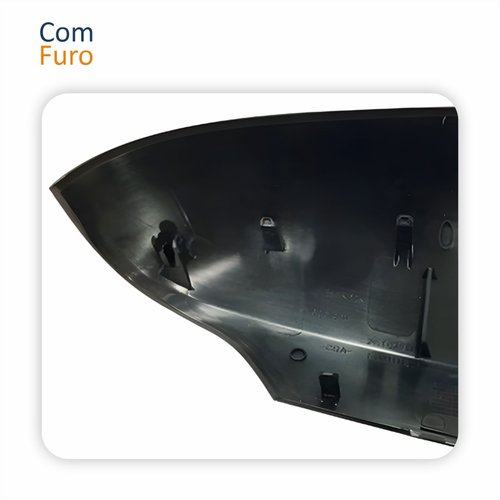 Capa Retrovisor Toyota Yaris 2018 Até 2024 Com Furo Liso Lado Esquerdo Motorista