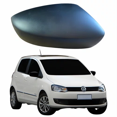Capa Retrovisor Vw Fox 2013 Até 2016 METAGAL Sem Furo Texturizado Lado Direito Passageiro