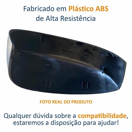 Capa Retrovisor Vw Golf 2013 2014 METAGAL Sem Furo Texturizado Lado Esquerdo Motorista