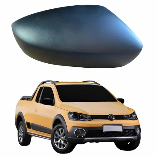 Capa Retrovisor Vw Saveiro G6 2013 Até 2016 METAGAL Sem Furo Texturizado Lado Direito Passageiro