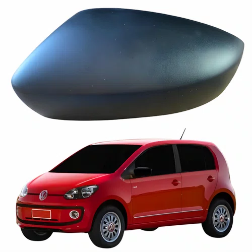 Capa Retrovisor Vw Up 2013 2014 METAGAL Sem Furo Texturizado Lado Esquerdo Motorista