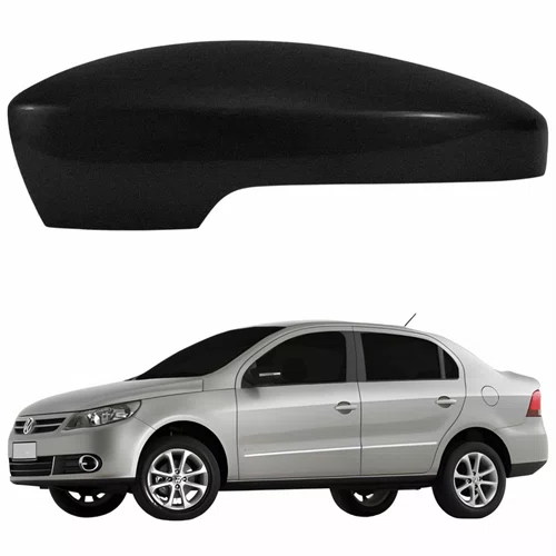 Capa Retrovisor Vw Voyage G5 2008 2009 2010 2011 2012 Texturizado Com Furo Lado Esquerdo Motorista