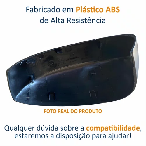 Capa Retrovisor Vw Voyage G6 2013 Até 2016 METAGAL Sem Furo Texturizado Lado Direito Passageiro