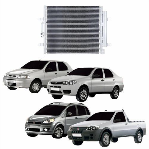 Condensador Fiat Idea Palio Siena Strada 1.8 2003 Até 2019 Com Ar Condicionado