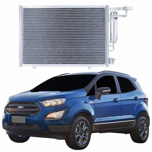 Condensador Ford Ecosport 2013 Até 2021 Com Ar Condicionado Automático E Manual