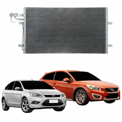 Condensador Ford Focus 2009 Até 2013 Volvo C30 2007 Até 2012 Com Ar Condicionado Automático E Manual