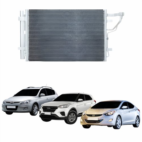 Condensador Hyundai Creta 2015 Até 2019 Elantra I30 2009 Até 2015 Com Ar Condicionado Automático E Manual