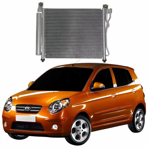 Condensador Kia Picanto 2004 Até 2011 Com Ar Condicionado Automática E Mecânico